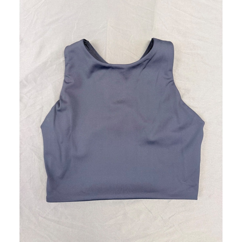 Harper Wilde Move High Neck Sports Bra Navy Blue Small Racerback Activewear Top